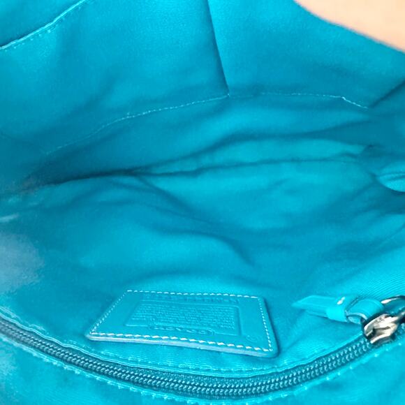 Coach Signature Multicolored Rainbow Scribble Cargo Double Pocket Crossbody Bag - Picture 10 of 12